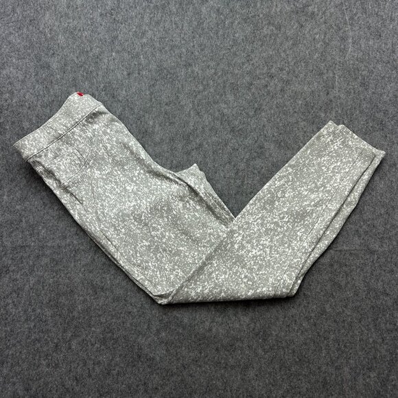Spanx Jean-Ish Pull On Ankle Leggings Women's Size Medium White Gray Print NWT - Picture 1 of 14